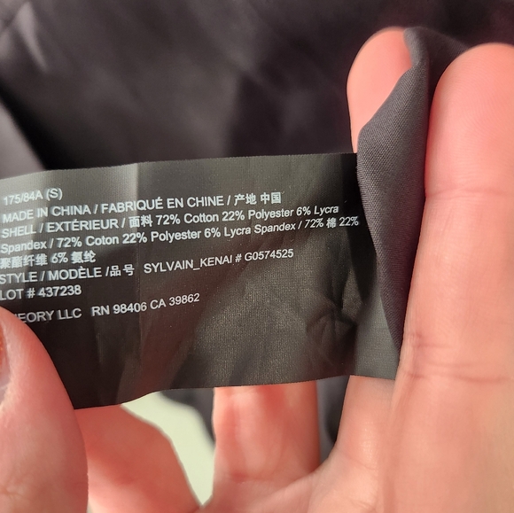 New Men's Theory Sylvain Black Shirt Small - Picture 5 of 8